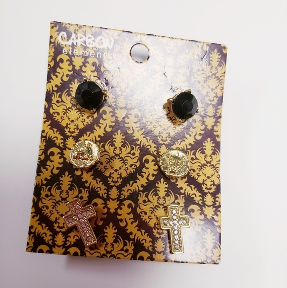 Stud Set of 3 Earrings - Picture 1 of 2